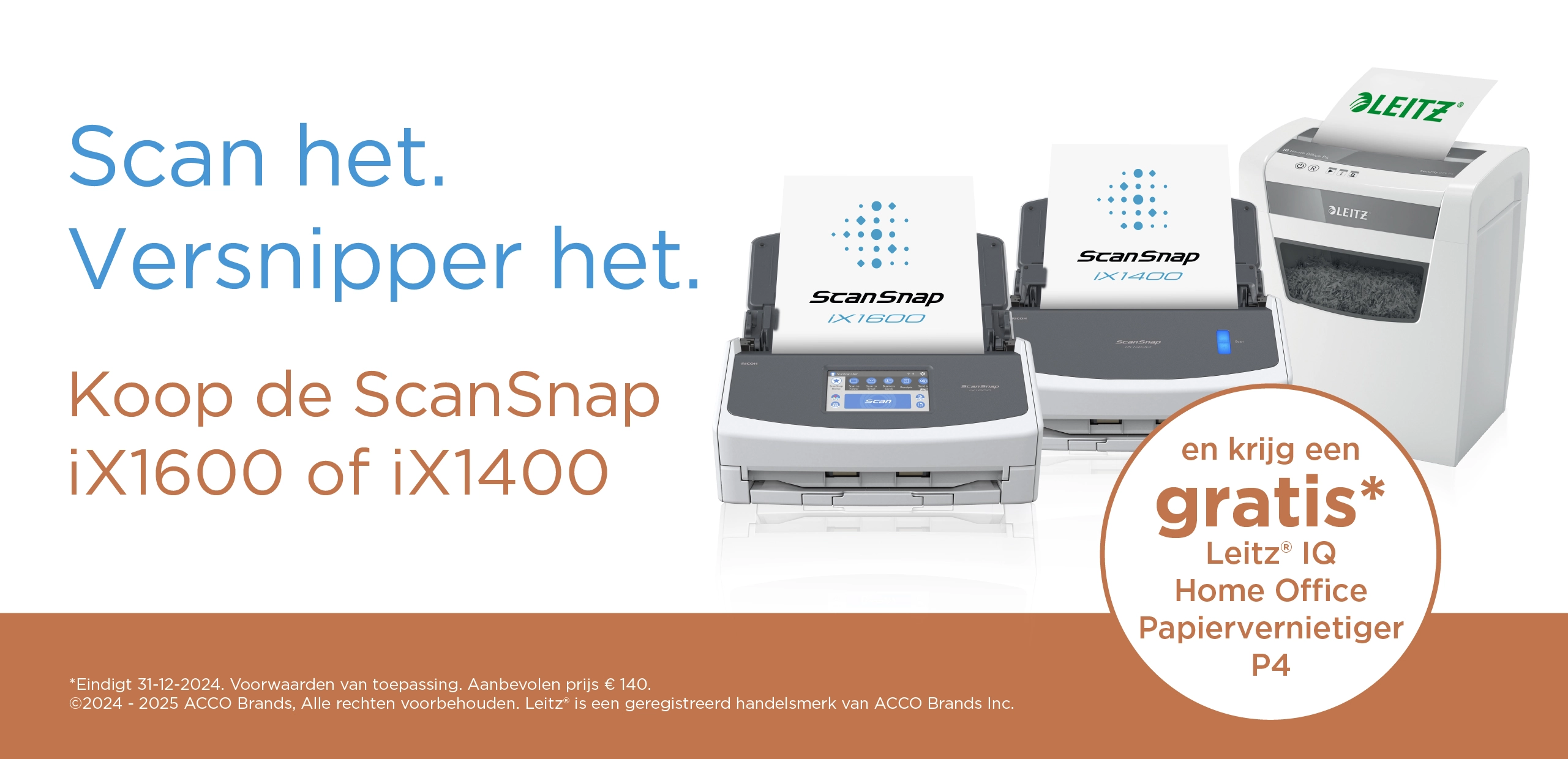 ScanSnap gratis papiervernietiger promotie